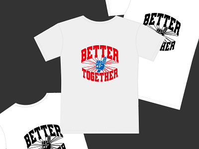 Better Together Tshirt Design better together foam finger fundraiser fundraising high school shirt sporting sporting event sports tshirt