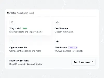 Navigation menu (variant three) app design designer figma graphic design grayscale interface menu minimal navigation product design ui ui design uiux ux visual web web design website wireframe