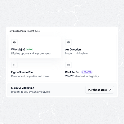 Navigation menu (variant three) app design designer figma graphic design grayscale interface menu minimal navigation product design ui ui design uiux ux visual web web design website wireframe