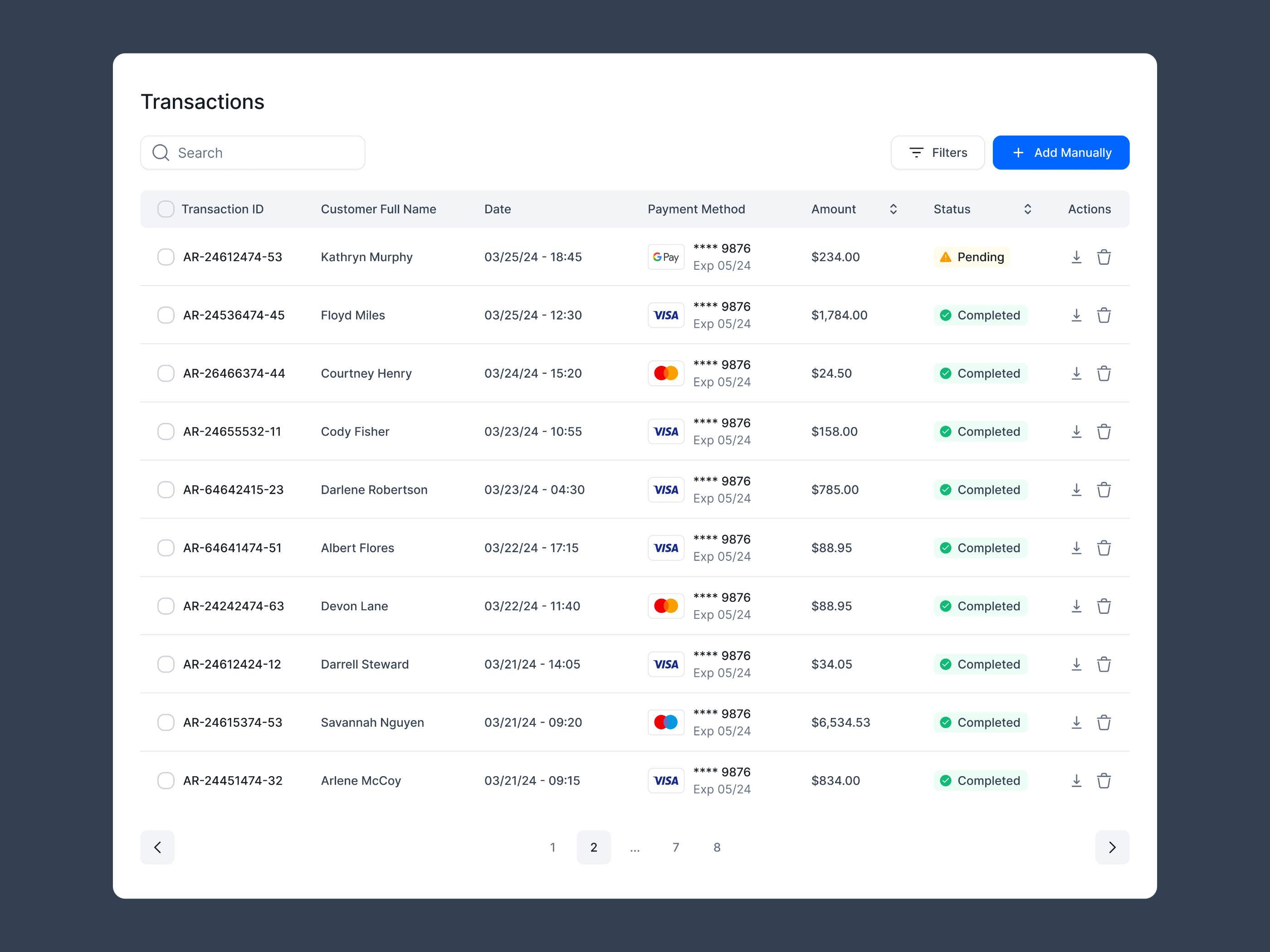 Data Table UI - Beyond UI by Beyond UI on Dribbble