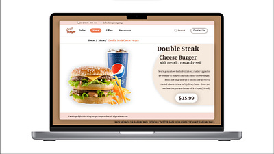 Menu Page for a Fast Food Retail Business app developer branding burger app design food app product design ui ux uxdesign uxdesigner