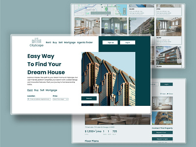 Real Estate Website Concept appdesign design designinspiration graphic design landingpage real estate real estate website ui uiux visualdesign web web design