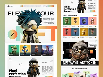 NFTFORG Landing Page Design blockchain branding crypto crypto app design graphic design illustration landing page landing page design logo nft ui website