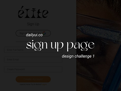 #dailyui Challenge One - Sign Up Page branding briefclub challenge dailyui design digital design graphic design sign up page ui user interface design visual design