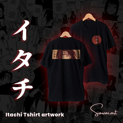 Tshirt design Itachi branding business logo design designing graphic design logo sawai sutar tshirt design ui