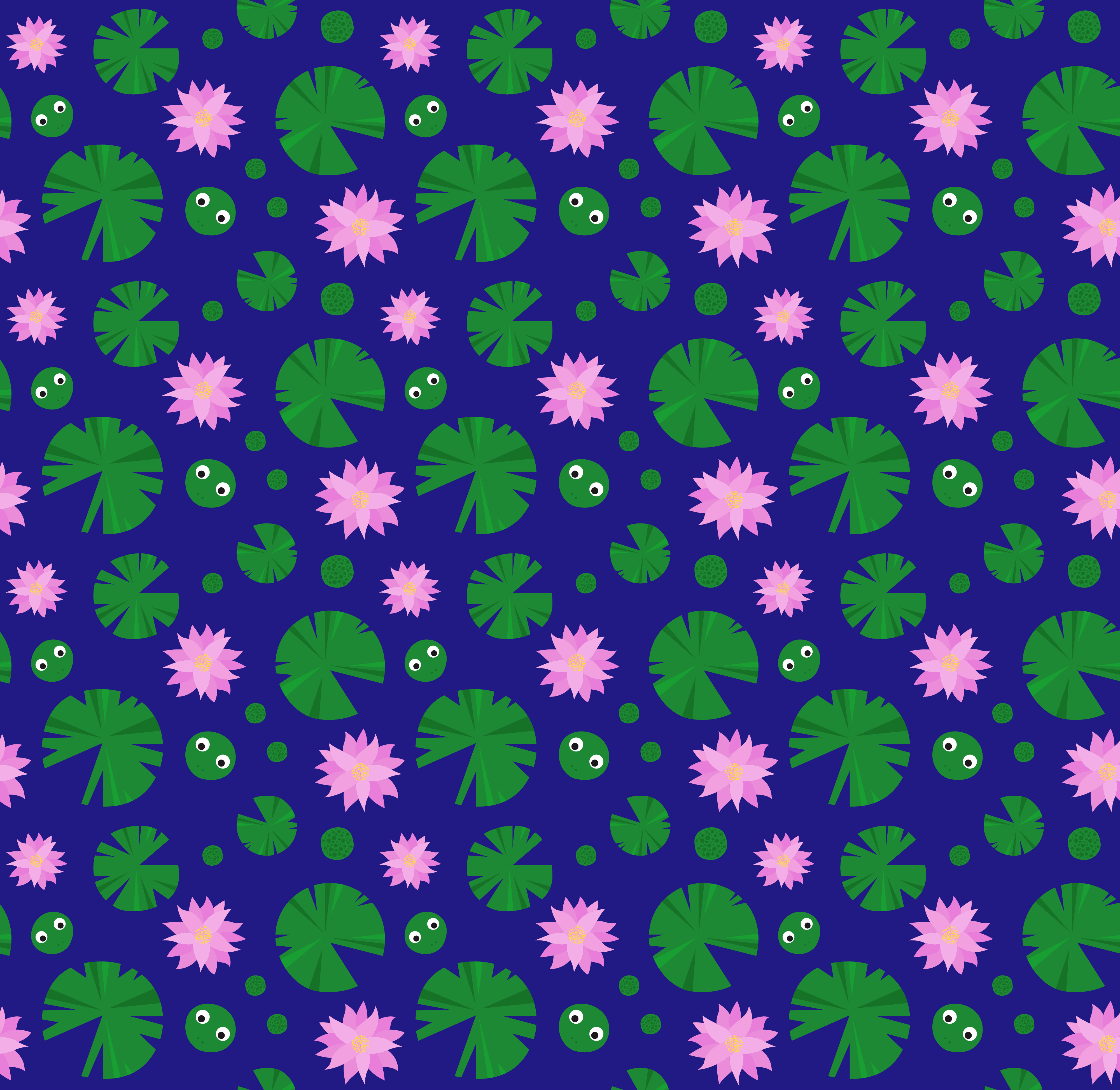 Lotus pattern branding circle composition design doodle drawing floral pattern flower frog graphic design illustration lotus nature ornament pattern poster pound print spring ui