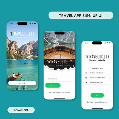 Travel App Onboarding UI app design app ui app ux design designing graphic design illustration sawai sutar travel app travel app onboarding ui ui ux