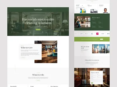 Havencab Cleaning Website clean cleaning company design homepage interface modern ui ux ui design web design website