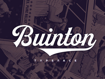 Buinton advertinsing ahtletic buinton classic cursive elegant formal lettering ligatures logo logotype retro sport tail tails vintage