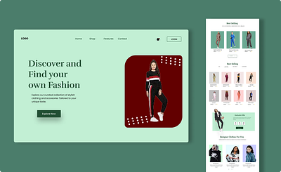 Fashion Web UI animation app mockups branding design fashion graphic design illustration logo shopping ui uiux web ui