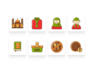 Ramadan Icons apps graphic design icon ui vector