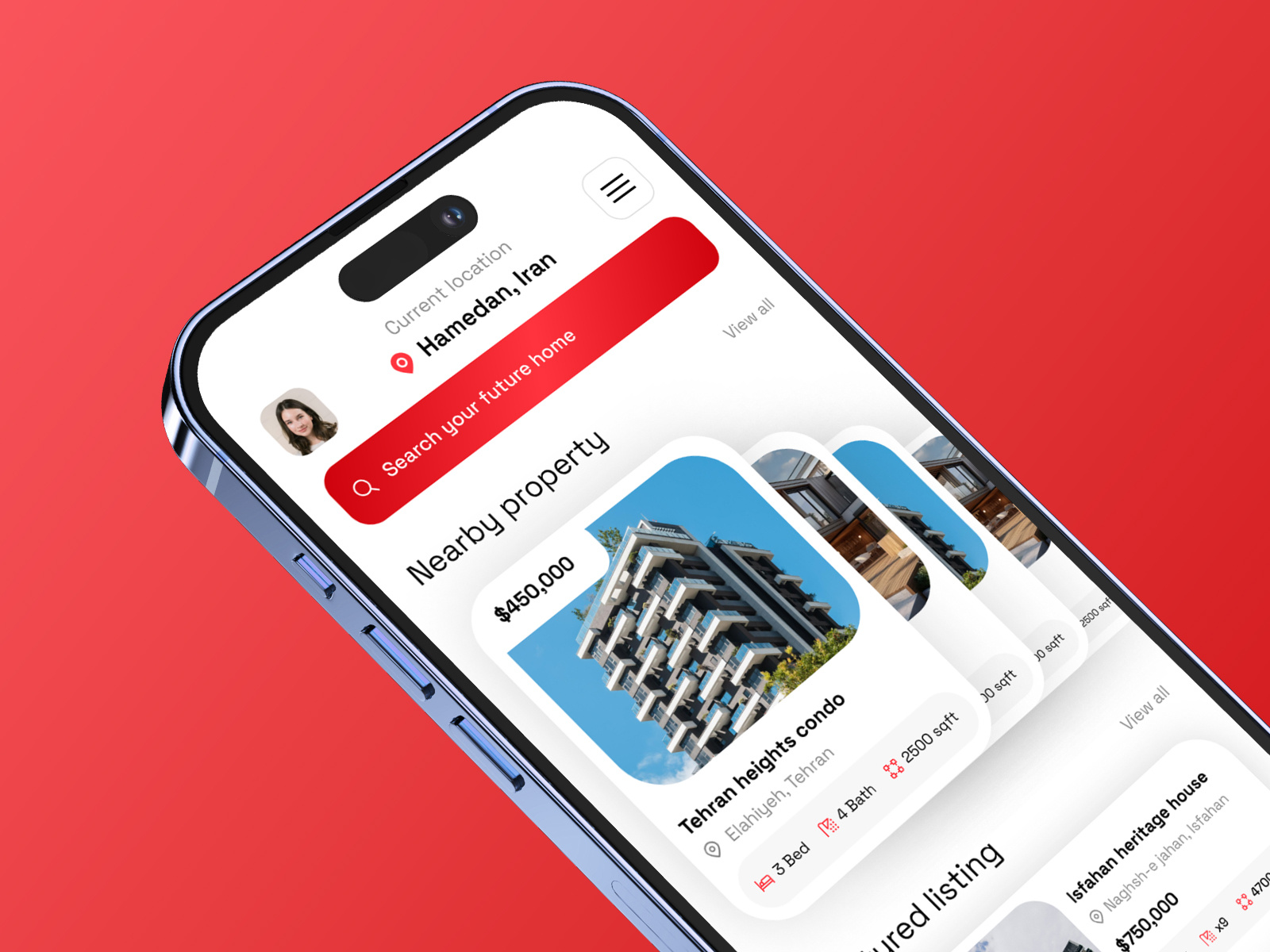 Real Estate Mobile App Design graphic design home house mobile app property property app real estate real estate app ui design ux design