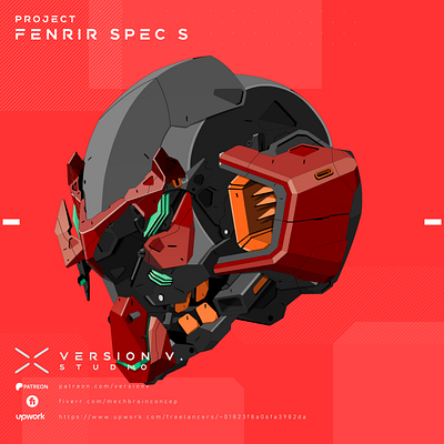 FENRIR SPEC S 02 conceptart digitalillustration drawing gameasset gundam mecha robot scifi sketch