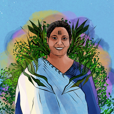 Women's History Month Portraits activism adobe fresco bisan owda digital illustration editorial illustration illustration portrait portrait illustration
