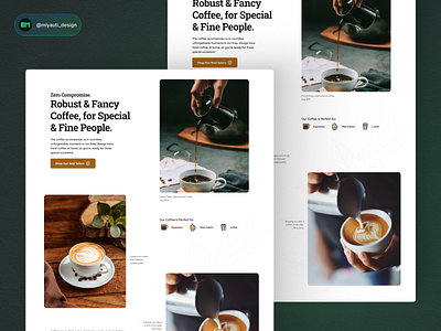 UI Coffee Kit - the detail matters branding design graphic design inspiration landing page ui uikit ux webdesign