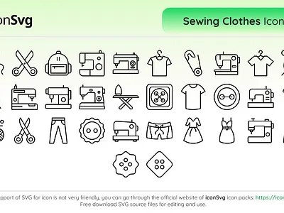 Sewing Clothes Icon Packs design icon pack icon svg icons iconsvg svg svg vector vector