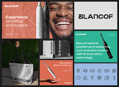 Blancof® Electric Toothbrush - Branding brand identity brand identity design branding electric toothbrush logo logo design logotype minimal typography visual identity