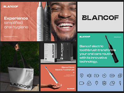 Blancof® Electric Toothbrush - Branding brand identity brand identity design branding electric toothbrush logo logo design logotype minimal typography visual identity