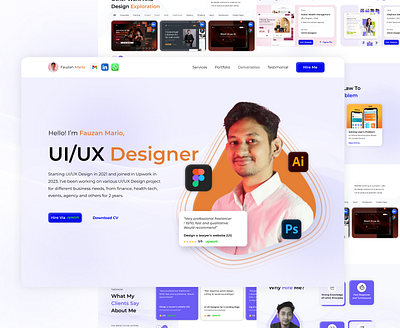 UI/UX Design Portfolio Website landing page design portfolio landing page design ui uiux design web design inspo website design