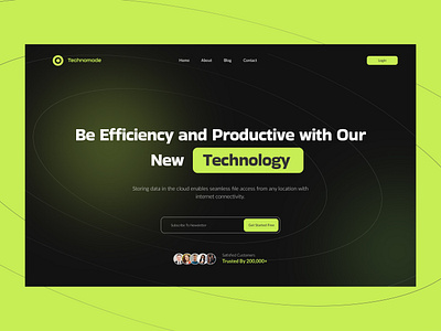 Landing Page Technology hero section landingpage modern landing page tech website website
