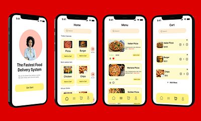 Delivery App app branding design typography ui ux