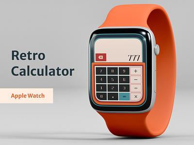 Retro Calculator Design for Apple Watch 40mm apple watch applewatch calculator calculator ui retro retro ui smart watch smart watch calculator smartwatch ui