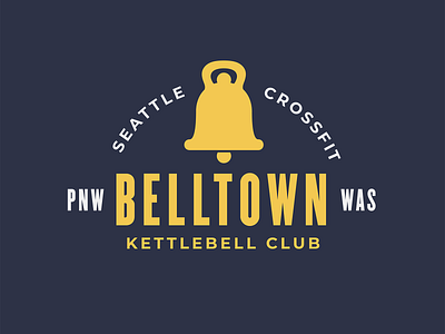 Belltown Kettlebell Club Logo belltown branding crossfit design graphic design gym identity illustration kettlebell logo mark seattle workout