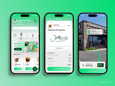 Starbucks Concept app coffee design digital mobile omnichannel physical starbucks ui ux