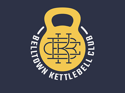 Belltown Kettlebell Club Monogram Logo bkc branding crossfit design graphic design gym identity illustration kettlebell logo mark monogram seattle