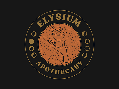 Elysium Apothecary Badge alchemy apothecary badge branding design graphic design identity illustration logo mark olympia washington witchy