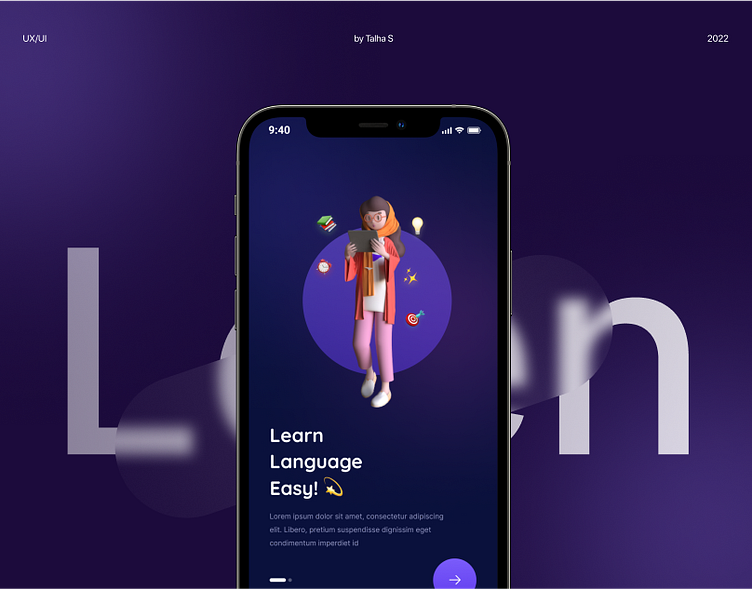 Language Learning Mobile App UX/UI Design by Talha S on Dribbble