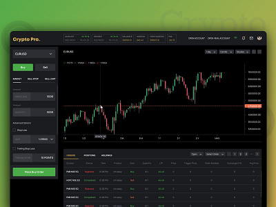 Crypto Trading Platform conceptual crypto dashboard design iconography minimal design ui design ui ux