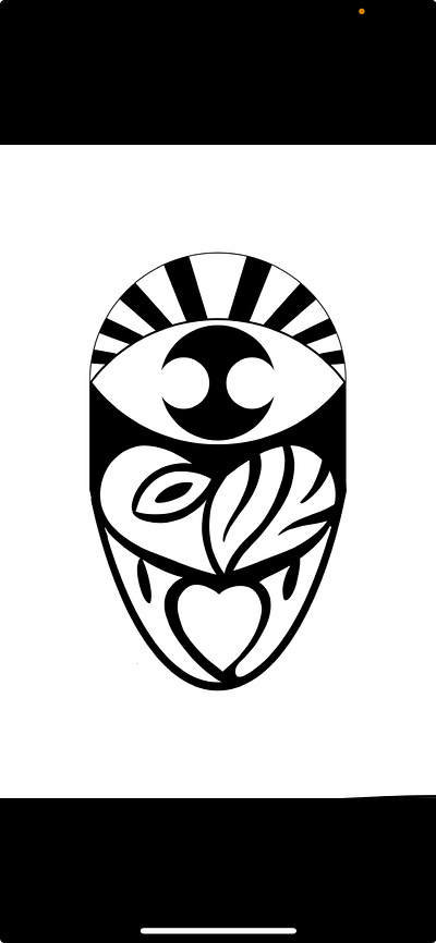 👁️ 💕 🫵🏻 eye eyeball heart illustration love mirror tattoo vector