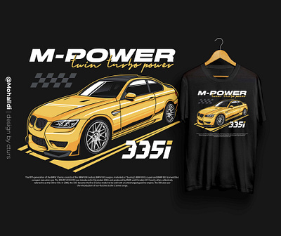 M-Power 335i 335i bmw car poster car tshirt