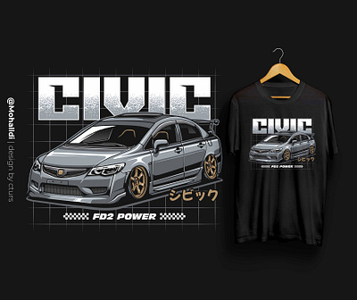 Civic FD Power car tshirt civic civic fd honda