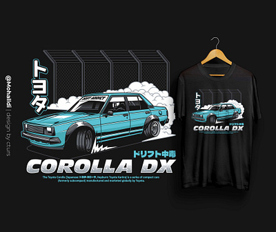 Corolla DX car tshirt corolla toyota