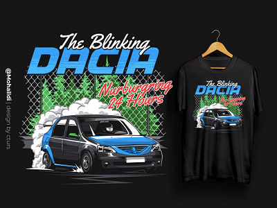 The Blinking Dacia car tshirt dacia