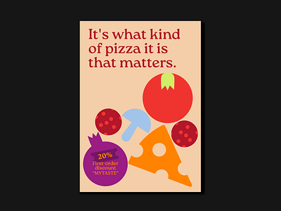 Advertising Poster for a Pizzeria advertising branding campaing graphic design illustration poster vector