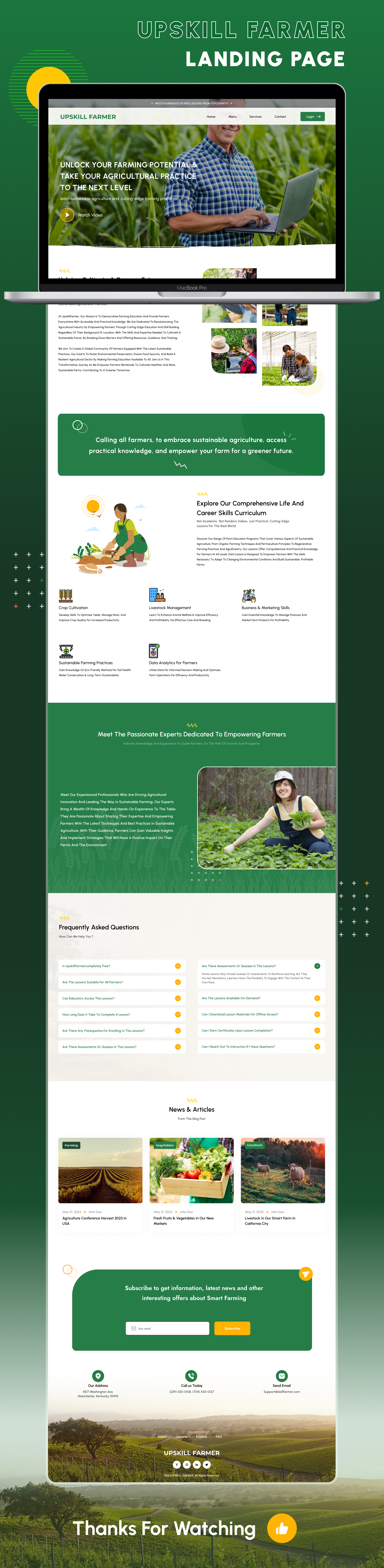 UpSkill Farmer Landing UI Design agriculture brand design branding farmer farming figma landing page landing page design mockup design ui design uiux user experience user flow user interface user interface design user research ux design web design web ui website design