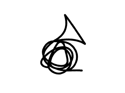 Nu Corno branding concept graphic design horn identity logo mark minimal simple symbol