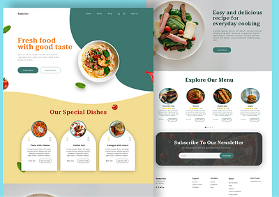 Food Delivery Landing Page design figma food food web design food website ui ui web design uiux web design web food design website design