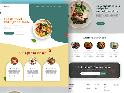 Food Delivery Landing Page design figma food food web design food website ui ui web design uiux web design web food design website design