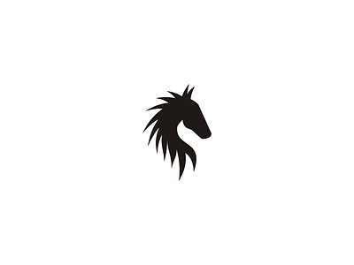 Horse head logo design animal black design hair hairy head horse logo logo design minimal minimalist simple symbol white