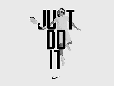 Design concept for Nike grey nike sport tennis text ui