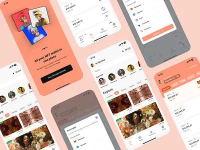 Nft wallet design mobile nft nft wallet ui ui ux ui design uidesign uiux ux web3