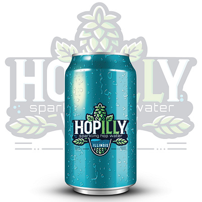 Logo concept for "sparkling hop water" branding design graphic design illustration illustrator logo typography vector