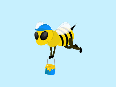 Bee Worker animal bee hive honey lottie worker