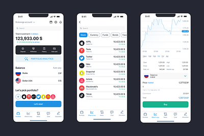 Finance App app ui ux