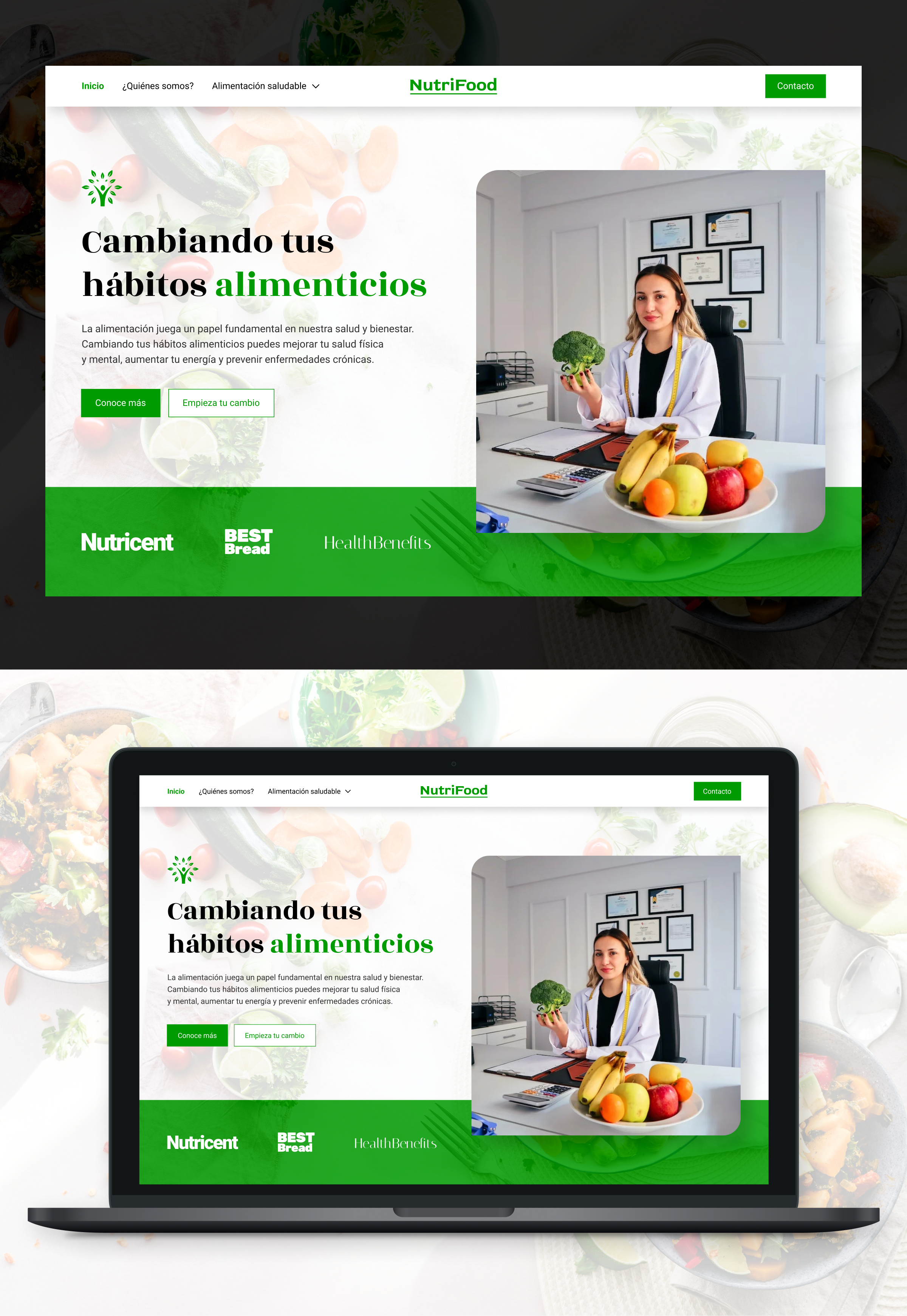 W branding graphic design logo nutrition ui ux web