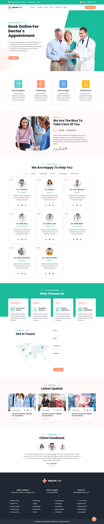 Websrikey Healthcare website Portfolio